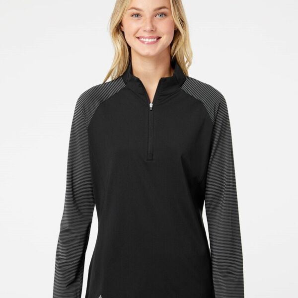 Women's Stripe Block Quarter-Zip Pullover Thumbnail